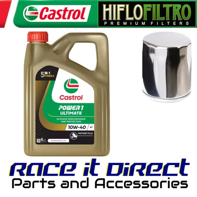 Kit de servicio para Harley FXCWC Softail Rocker C 2010-2011 cromo Castrol y HiFlo Foto 1 de 4
