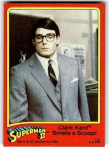 1980 Topps Superman II Card #16 Clark Kent Smells a Scoop! - Picture 1 of 4