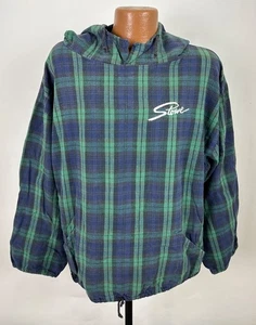 Vermont Flannel Co Hooded Flannel Pullover One Size Tartan Plaid Stowe Vintage - Picture 1 of 17