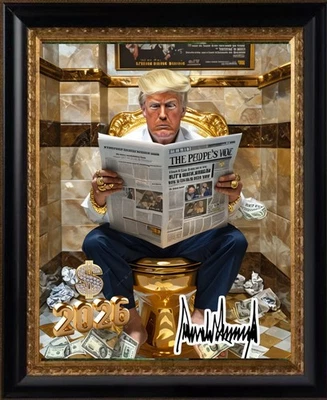 Donald Trump Juego de 2 Arte en Marco Único "Pensando" Foto 1 de 4