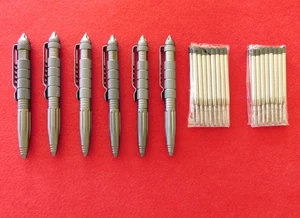 6 Aircraft Aluminum Tactical Self Defence Pen Glass Breakers Plus 32 Pen Refills - Picture 1 of 5