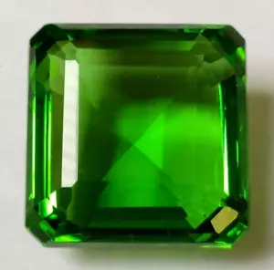 AAA+ 88.70 Ct. Large Green Peridot Square Cut Loose Gemstone Gift for Birthday - Picture 1 of 9
