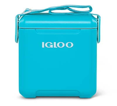 Igloo 11 QT Tag-A-Long refrigerador lateral muito duro, azul turquesa - Imagem 1 de 4