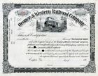 189  Oconee & Western RR Stock Certificate