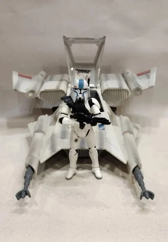 Star Wars AIR SPEEDER Expanded Universe Kenner POTF 1997 w/Torpedo & Clone Pilot Cover