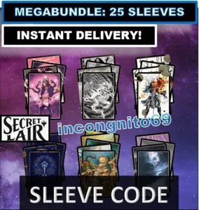 MAGIC MTGA MTG ARENA CODE CARD SECRET LAIR OCTOBER 2022 BIG FOIL 25 SLEEVES - Bild 1 von 9