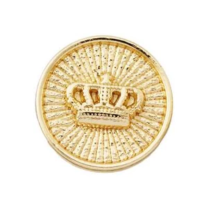 5pcs Crown Embossed Metal Buttons Vintage for Clothing Crafts Sewing 18/23mm - Picture 1 of 9