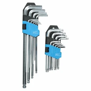 Chiave esagonale a brugola lunga 1,5 mm - 10 mm e chiave corta torx manomissione T10 - T50 18 pezzi - Foto 1 di 3