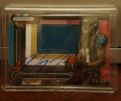 Marqise Lee 2014 Topps Strata RC 4 Color PATCH AUTO #14/25 JAGS  - Image 1 of 3