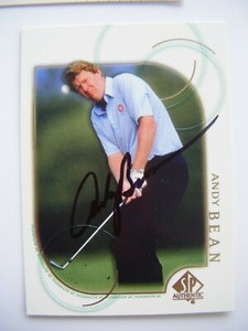 ANDY BEAN signed 2001 Upper Deck SP Authentic golf card AUTO FLORIDA GATORS 7 UD