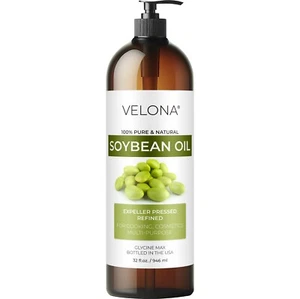 Velona Soybean Oil - 32 Fl Oz 100% Pure and Natural Carrier Oil Refined Cooking - Picture 1 of 6