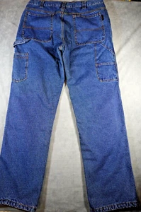 Wolverine Carpenter Jeans Fleece Lined Mens 36x34(33) Denim Work Excellent - Picture 1 of 14