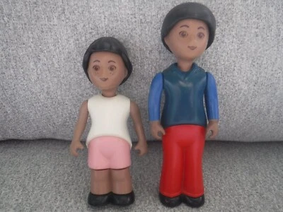 Little Tikes Dollhouse FATHER & DAUGHTER Girl African-American Black Vintage 90s - Image 1 of 4