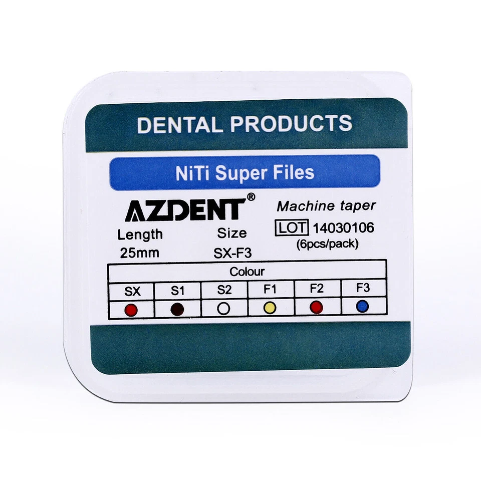 AZDENT SX-F3 21MM Dental NiTi Protaper Rotary Engine Files 6pcs (1420100103)