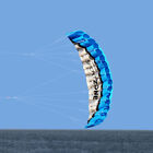 Dual New 2.5m Line Parafoil Parachute Stunt Sport Beach Outdoor Kite Blue Toys