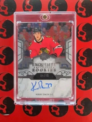 2019-20 Kirby Dach Exquisite Collection Rookies /99 Auto # R31 Rookie RC UD - Image 1 of 2