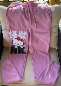 2021 New Pink Hello Kitty Womens Sweatpants Size Small With Pockets - Picture 1 of 6