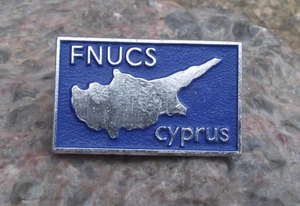 Vintage FNUCS Federation National Unions Cypriot Students Cyprus UIS Pin Badge - Picture 1 of 2