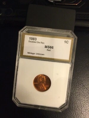 1983 Lincoln Memorial Penny Double Die Reverse - Image 1 of 3
