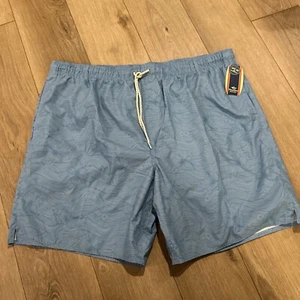 Hawaiian Authentic Men’s Blue Floral Swim Shorts Lined UPF 50 Size 4XL NEW - Picture 1 of 11