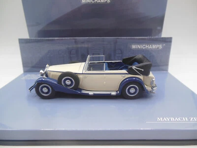 Minichamps 436 039408 1932 Maybach Zeppelin in White / Blue 1:43 Scale - Image 1 of 4