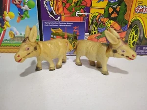 Donkeys Mule Burro Figurine Bobble Head Plastic Celluloid Vintage Occupied Japan - Picture 1 of 7