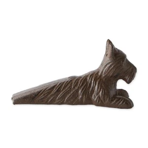 Cast Iron Dog Door Stop Scottish Terrier Wedge Stopper Rustic Vintage Look Decor - Picture 1 of 3
