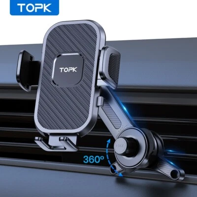 TOPK Metal Extension Hook Air Vent Phone Mount, compatible with all smartphones - Image 1 of 4