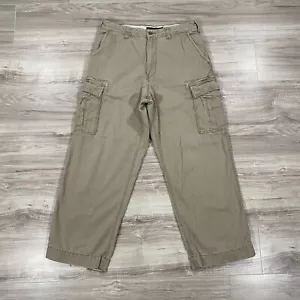 Vintage American Eagle Pants Mens 32x30 Beige Cargo Baggy Military Y2K Skater - Picture 1 of 17