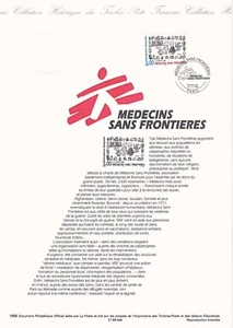 Document philatélique 1er jour 46- 1998 Médecins sans Frontières - Picture 1 of 1