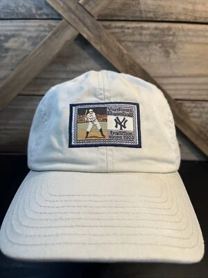 洋基队棒球美国职棒大联盟传统自1903年以来可调节米色帽子 — 第 1/4 张图片
