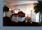 FOUND COLOR PHOTO I+2634 VIEW OF WOMAN IN COFFIN POST MORTUM,FLOWERS ON TOP