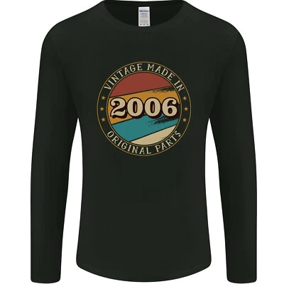 19th Birthday Vintage Made In 2006 Mens Long Sleeve T-Shirt - Image 1 of 2