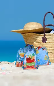 Summer Theme Pool Party, Beach Birthday Favor Goodie Drawstring Bags 24 Pcs - Picture 1 of 4