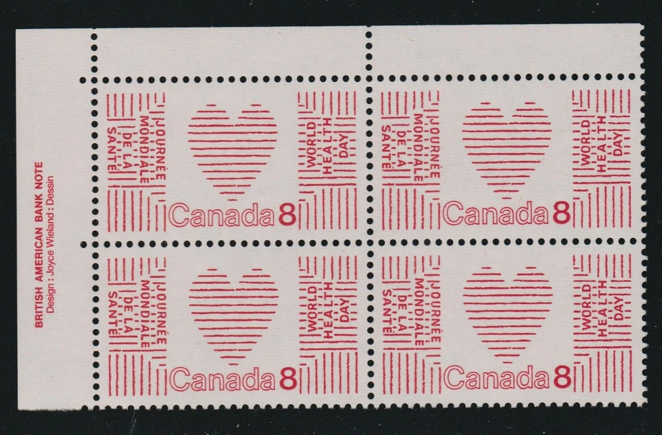 1972 Canada SC# 560i UL - UN World Health Day - Plate Block M-NH Lot # 2337a - Image 1 of 1