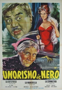 manifesto 2F film UMORISMO IN NERO Folco Lulli Alida Valli Emma Pennella 1965 - Picture 1 of 1