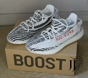 Nuevo Adidas Originales Yeezy Boost 350 V2 CP9654 Core Zebra Boost Blanco - Imagen 1 de 5