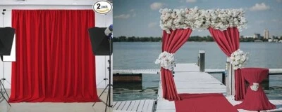 Cortina de fondo roja navideсa para fiestas, cortinas de fondo para fotografía. - Изображение 1 из 4