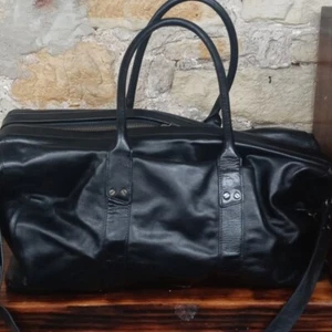 Weekender, Duffel bag, Carry On, Black Leather Trim RED ENVELOPE - Picture 1 of 4