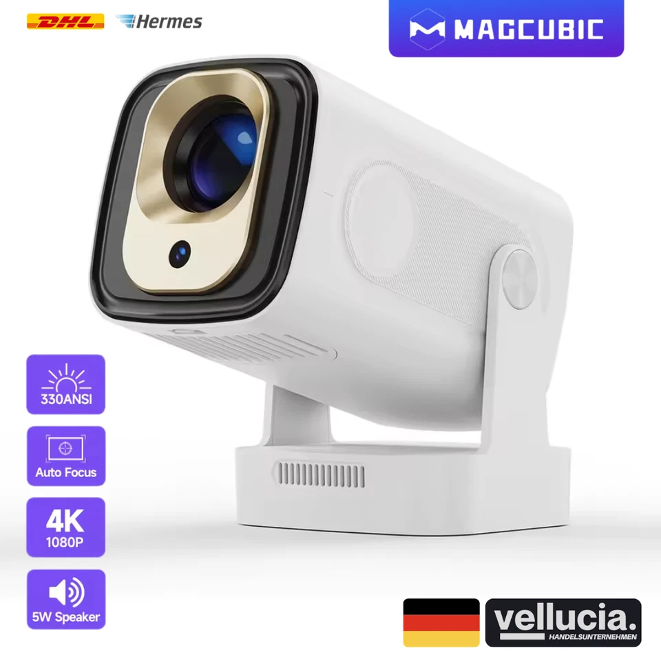 XGODY G5 Pro Beamer Black-Edition  Projektor Android 11 WiFi6 330ANSI 1080p