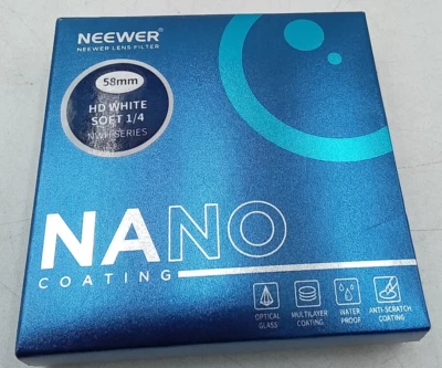 NEEWER 58mm HD White Soft Lens Filter Nano Coating Water Proof - Image 1 of 2