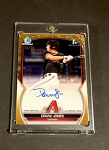2023 BOWMAN CHROME DRUW JONES GOLD SHIMMER AUTO SP RC #’d 25/50! 1ST BOW CHR!