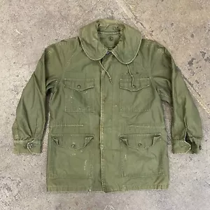 Giacca Militare Vintage Small Regolare MIL-J-4883c USAF Resistente al Vento Oliva OG - Foto 1 di 7
