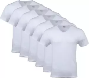 Men's Cotton V-Neck Plain Crew Gildan T-shirt, Multipack, Style G1 103, Soft, XL - Picture 1 of 11