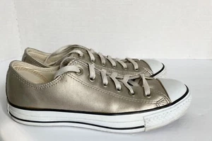 Scarpe Converse All Star Bronzo Metallizzato Taglia 8 Pelle - Foto 1 di 10