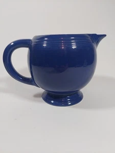 1940s Homer Laughlin Fiesta Ice Lip Pitcher Water Jug Cobalt Blue Fiestaware   - Picture 1 of 12