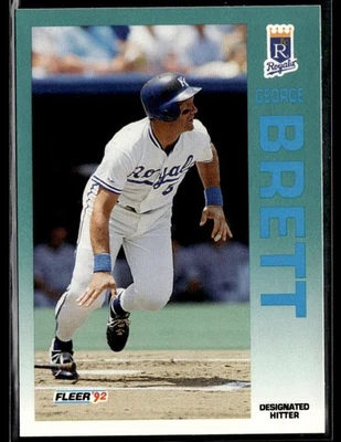 1992 Fleer #154 George Brett Royals Baseball Card 0803H - Image 1 of 2