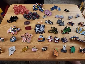 Enamel Lapel Pins Nuka Cola Fallout USA American Flag Pride Humor Cats Scrubs - Picture 1 of 41