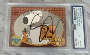 Tarjeta Psa encapsulada firmada por Seth Macfarlane Inkworks Family Guy Brian Griffin  - Imagen 1 de 1