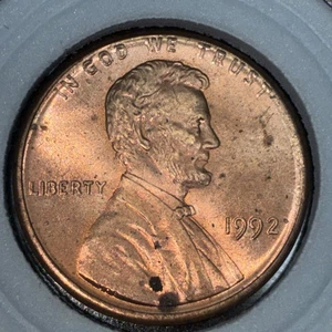 Broad Strike Mint Error 1992 Lincoln Memorial Penny  - Picture 1 of 15